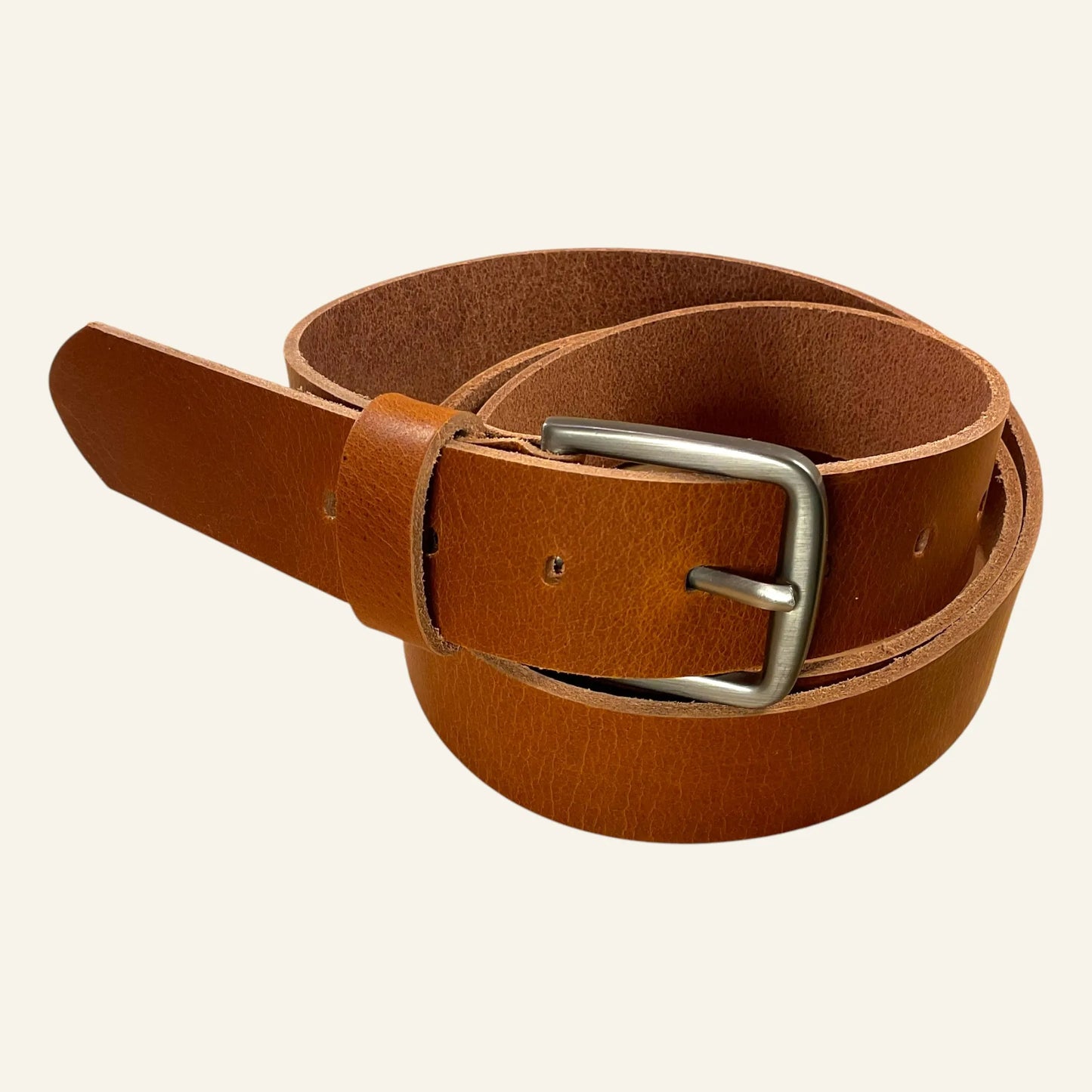 ceinture cognac en cuir pleine fleur isidore 4cm