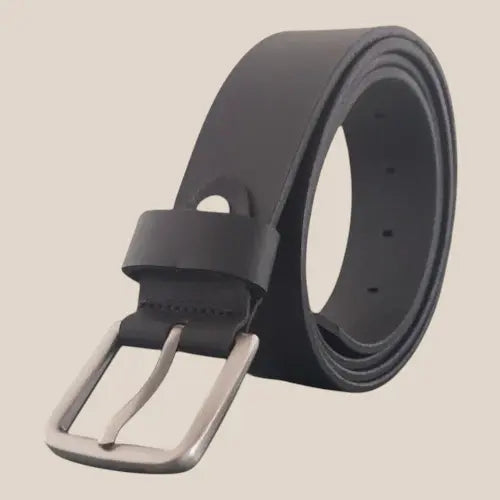 Ceinture cuir noir 4cm