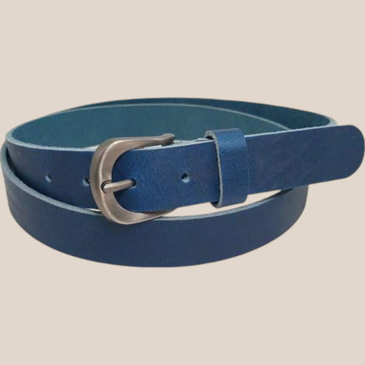 ceinture bleu en cuir isidore