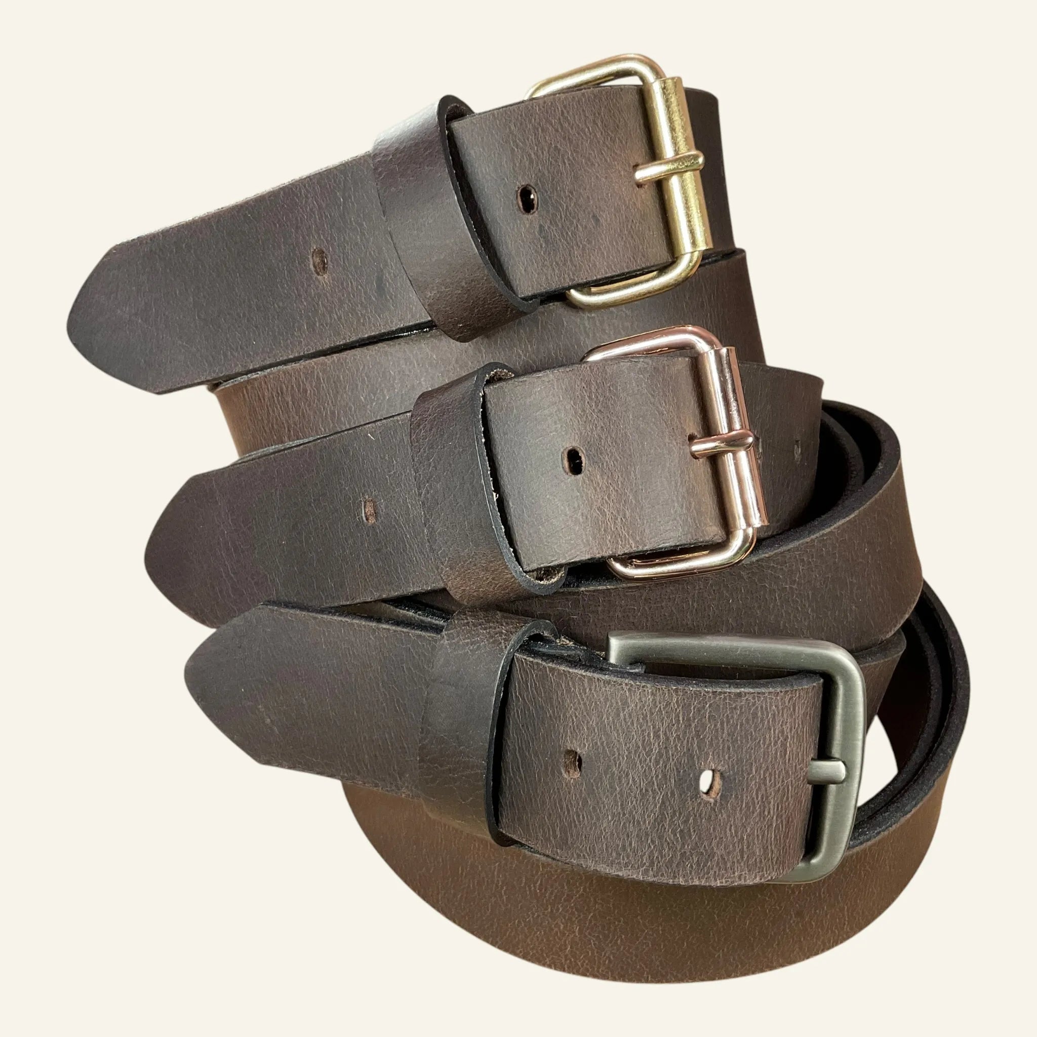 Connecteur De Boucle De Ceinture En Cuir Avec Rivets - Accessoire Réparation Ceinture Artisanale